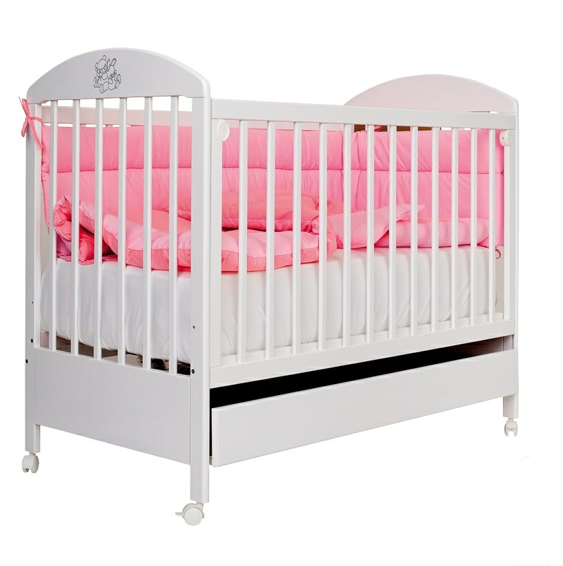 Кроватка детская Bambino BAMBI WHITE+DRAWER